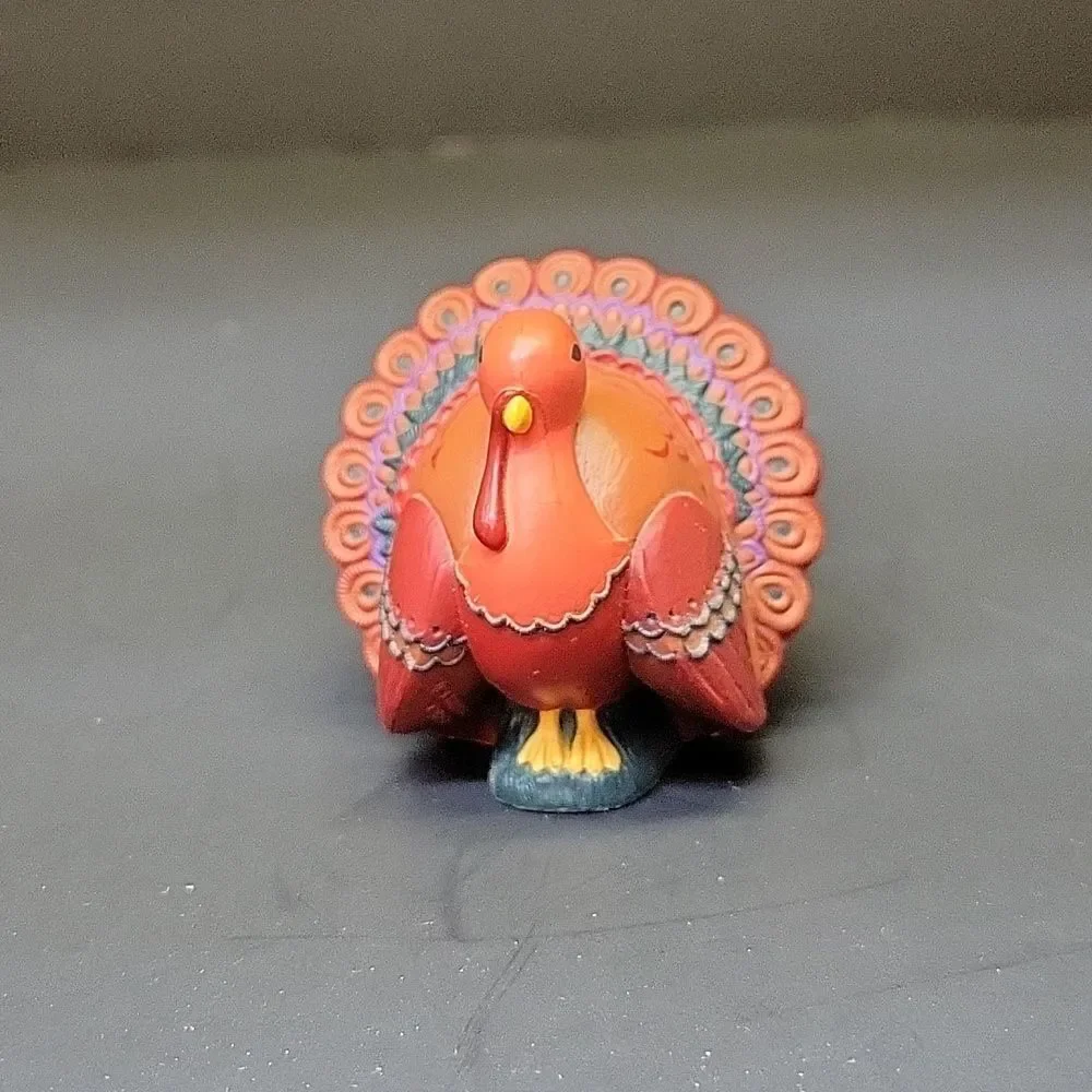 Thanksgiving Pilgrim Couple,Horn Of Plenty, Hand Painted Ceramic Vintage‎ (1)